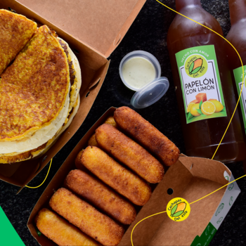 cachapas tequeños y papelon con limon