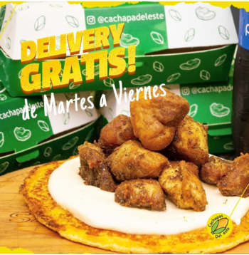 cachapa con cochino y queso