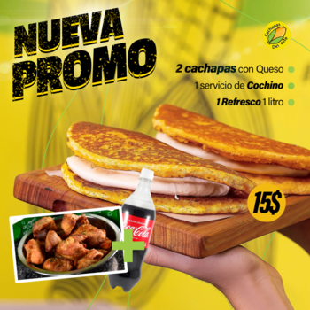 dos cachapas con queso promocion